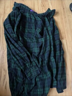 Roma Black & Green Plaid Button-Down Shirt